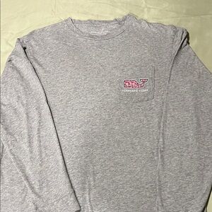 Vineyard Vines Heather Gray Long Sleeve Tee